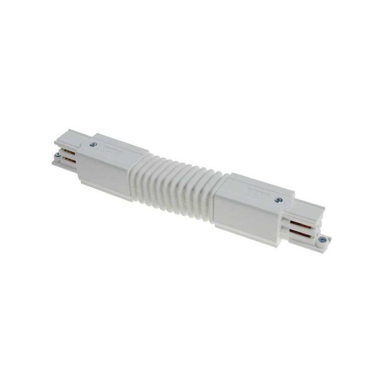 CONECTOR DE RIEL TRIFASICO FLEXIBLE BLANCO
