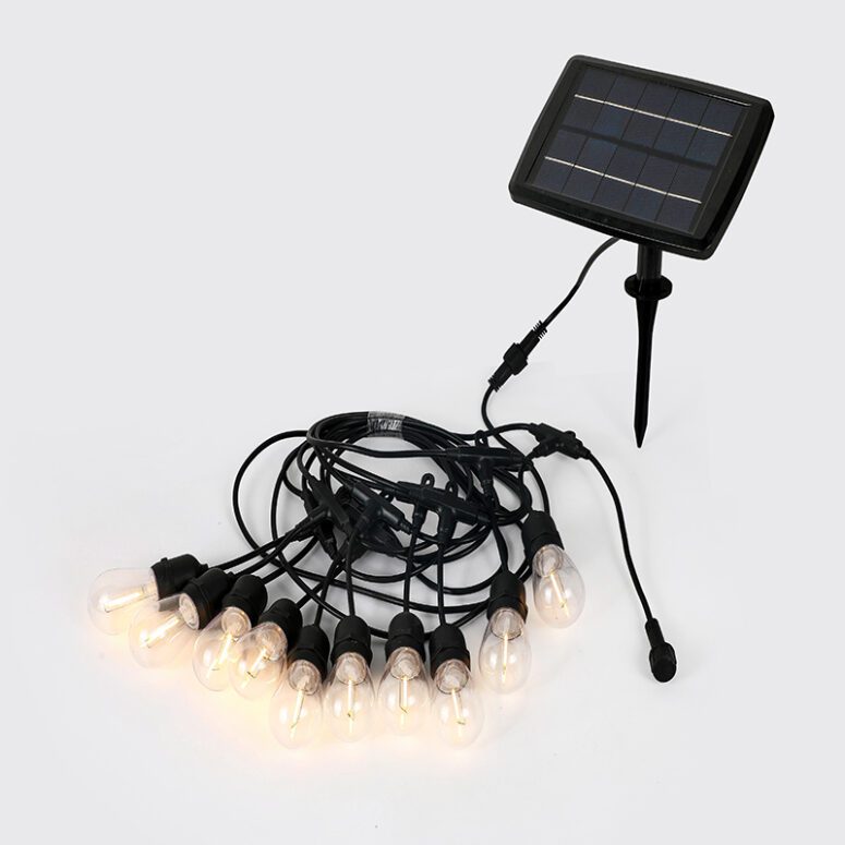 GUIRNALDA SOLAR 7M CON 10 AMPOLLETA LED
