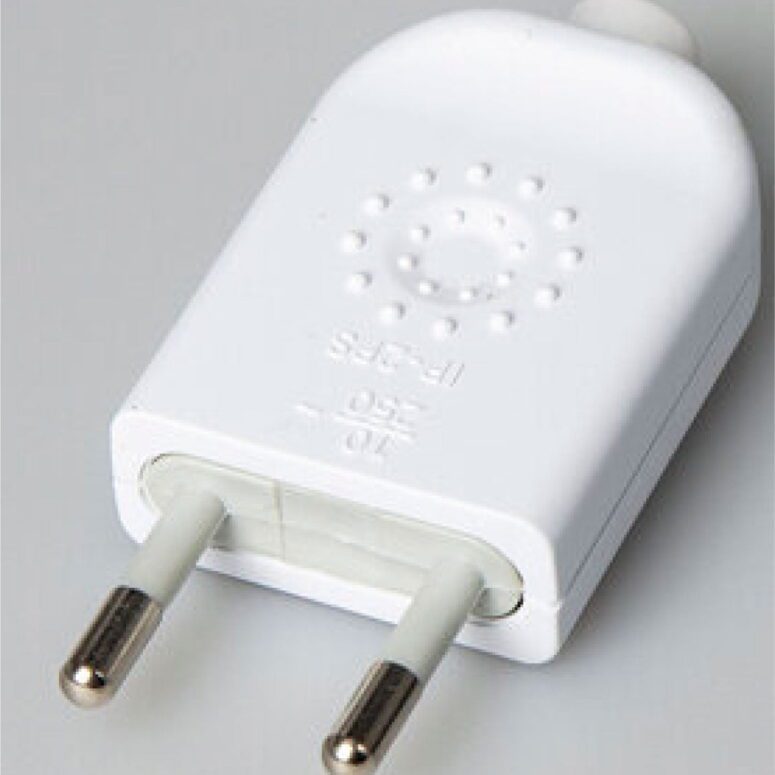 Electraline Macho volante 2P blanco(99101) EK-MV2P10A-B