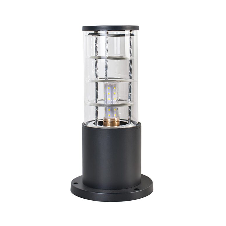 FAROL PORTA AMPOLLETA E27 30CM NEGRO