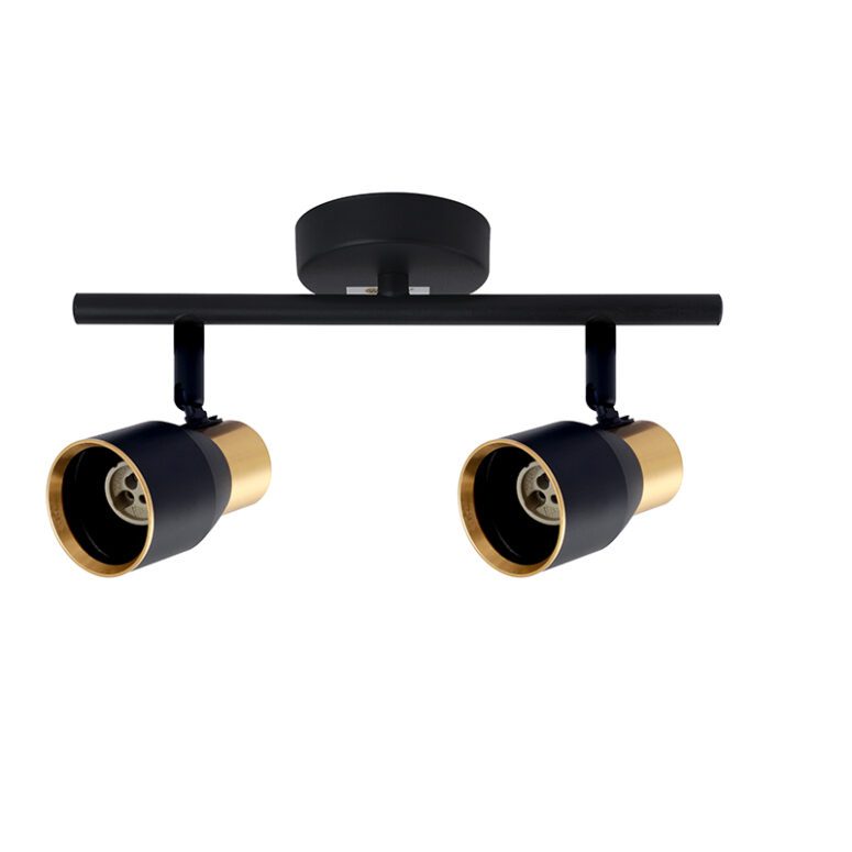 Foco Cosmo doble black gold