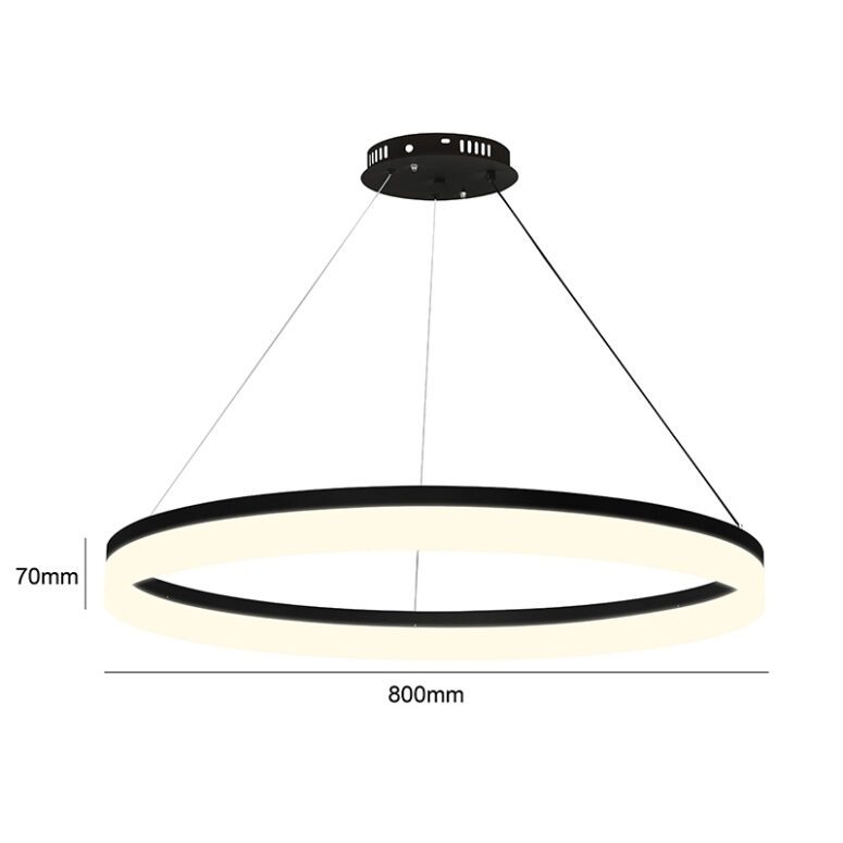 Lámpara colgante Circon black 80cm
