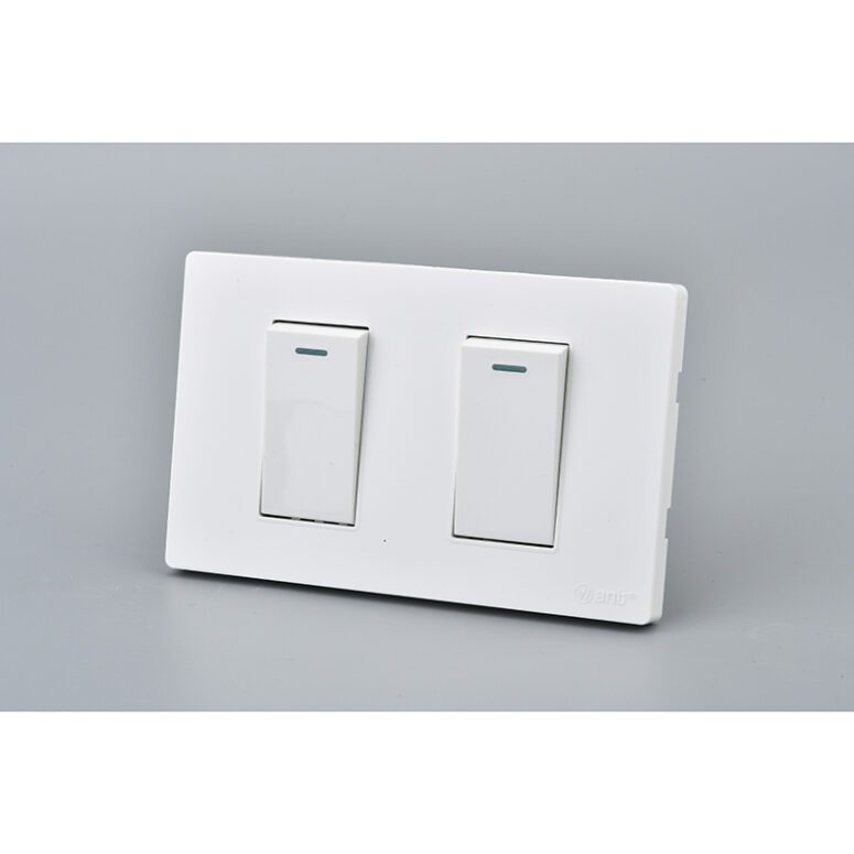 INTERRUPTOR DOBLE MET 9/12 16A BLANCO 10PC