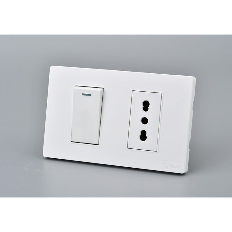 INTERRUPTOR*1 MET 9/12 16A+TOMACORRIENTE*1 16A BLANCO 10PC