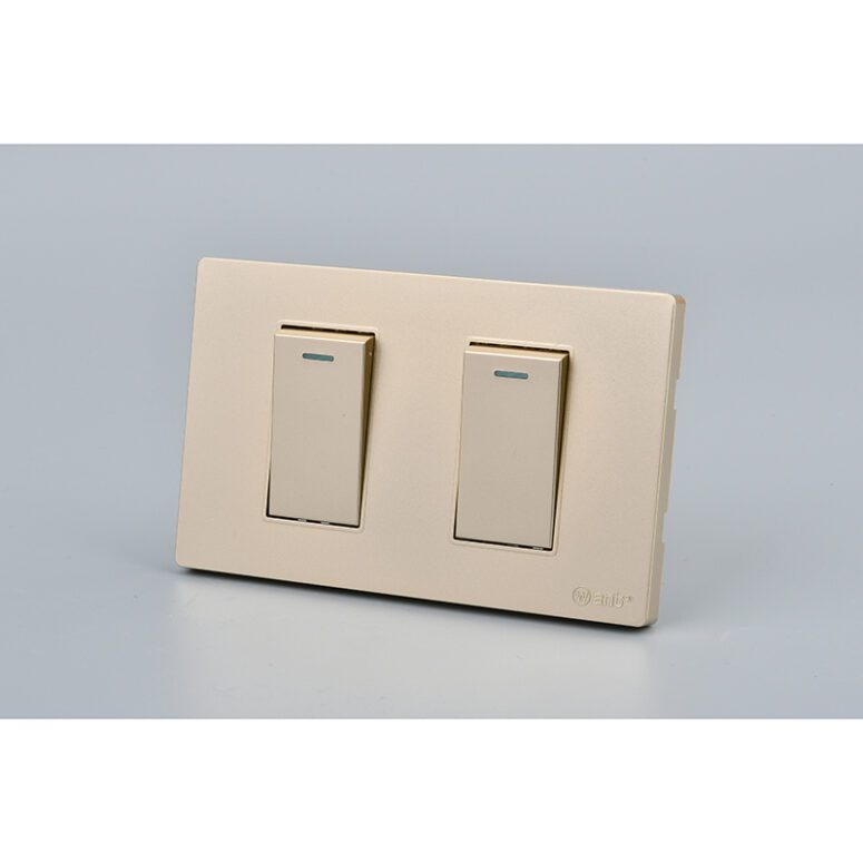 INTERRUPTOR DOBLE MET 9/12 16A GOLD 10PC