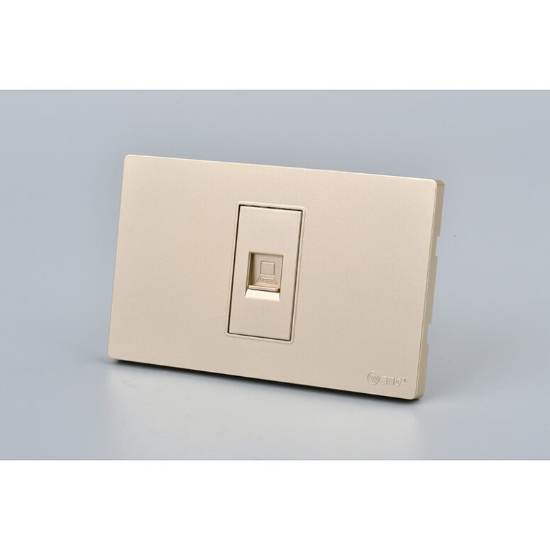 TOMA TELEFONICA MET RJ11 GOLD 10PC