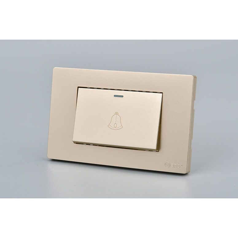 INTERRUPTOR PULSADOR MET SIMPLE 10A GOLD 10PC